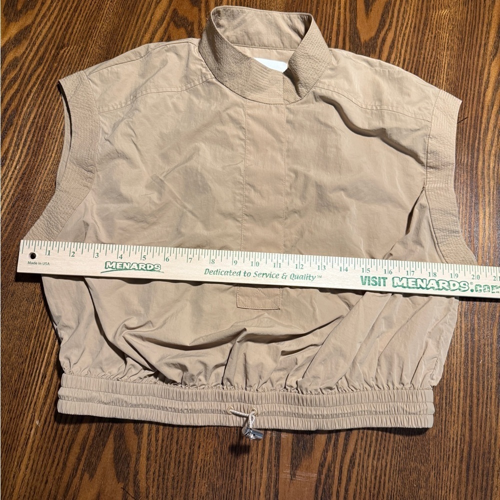 By‎ Anthropologie Women's Short-Sleeve Drawstring Popover Top women’s S beige - Picture 12 of 16